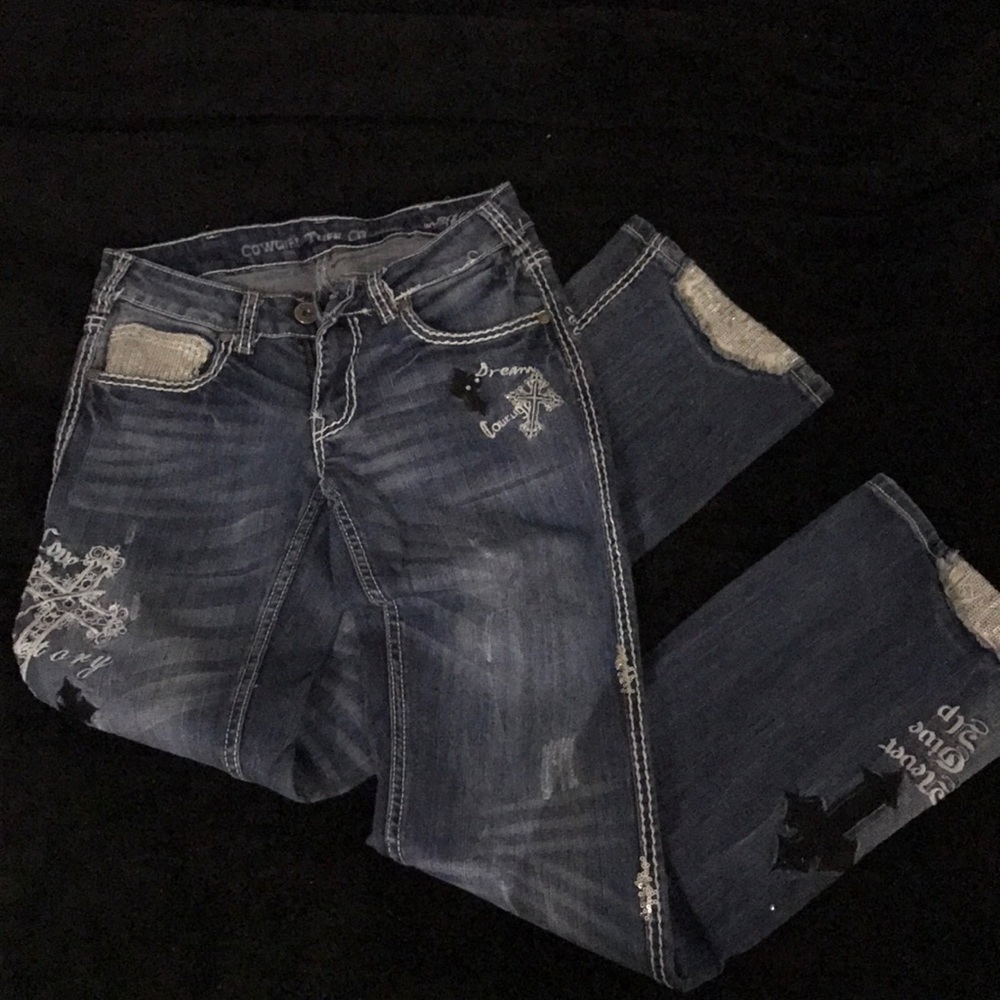 cowgirl tuff unBELIEVEable jeans size 27 regular